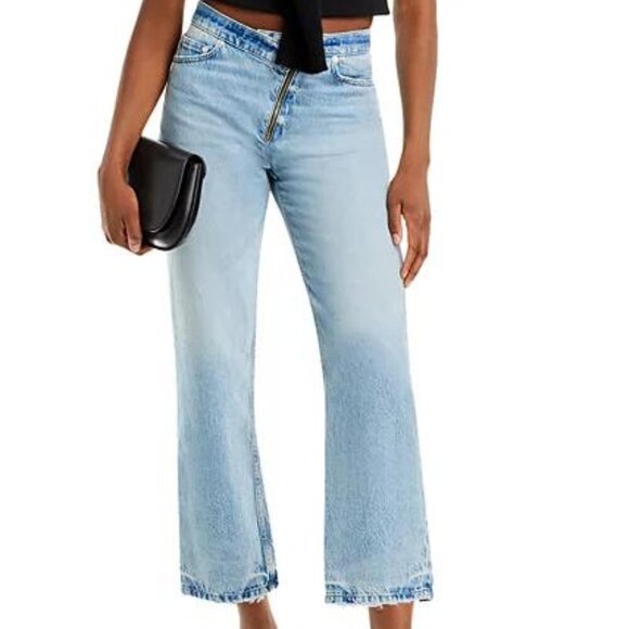 FRAME Le Jane High-Rise Angled-Waist Ankle Jeans – Rhode – Size 26 – NWT - Picture 1 of 5